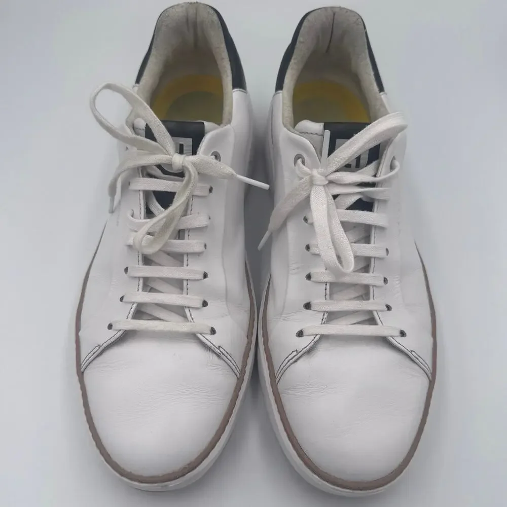 Cole Haan GrandPro Topspin Men’s 11M White Leather Sneakers Navy Casual Shoes